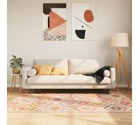 Runner Rug Cream 120x180 cm Polyester Velvet Low Pile Non-Slip PVC Backing Soft