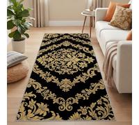 Runner Rug for Hallway 60x210 cm, Victorian Classic Washable Non Slip Carpet, Soft Low Pile Entryway Rug, Damask Floral Scrollwork Bedroom Floor Mat for Kitchen Entrance