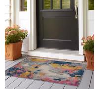 Runner Rug for Hallway 60x210 cm Washable Carpet for Kitchen with Non Slip Backing,Soft Low Pile Long Entryway Rug Realistic Floral Colorful Entrance Living Room Laundry Pink