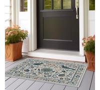 Runner Rug for Hallway 60x210 cm Washable Carpet for Kitchen with Non Slip Backing,Soft Low Pile Long Entryway Rug Vintage Floral And Bird Motifs William Morris Entrance Living Room Laundry Beige