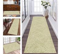Runner Rug for Hallway Mat washable Long Kitchen Rug non slip Runner Doormat Hall 60X300CM Green-yellow by meter Carpet Runners for Hallways Living Room Bedroom Anti-slip Indoor Entryway Floor Mats