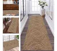Runner Rug for Hallway Mat washable Long Kitchen Rug non slip Runner Doormat Hall 80X180CM Brown Retro by meter Carpet Runners for Hallways Living Room Bedroom Anti-slip Indoor Entryway Floor Mats