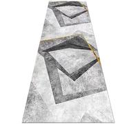 Runner Rug for Hallway Non slip, Modern Grey Home Washable Entryway Corridor Hall Kitchen Office Dinning Runner Carpet 60cm/70cm/80cm/100cm Wide(80×250cm/2.6ft×8.2ft)