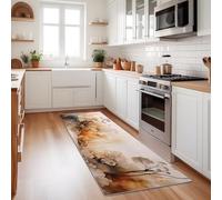 Runner Rug For Hallway Retro Plants Branches, Non Slip Washable Long Carpet Brown, Soft Low Pile Floor Runner For Kitchen Corridor Bedroom Living Room 60X180 Cm