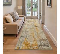 Runner Rug for Kitchen Beige Hallways Runner Rug Non Slip 2'6''x8' Washable Long Runner Rugs with Rubber Backing Soft Abstract Carpet Runner for Entryway, Kitchen, Bedroom, Bathroom
