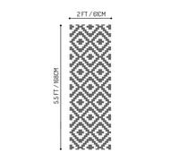Runner Rug for Walkways and Hallways 170cm x 60cm Geometric