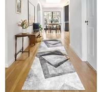 Runner Rug Hallway Long Grey Gold Carpets Geometric Soft Touch Hallways Rugs Bottom Non Slip 50cm 60cm 80cm 90cm 100cm 120cm Area Runners Carpet for Guest Room Dining Hotel 120x450cm