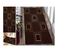 Runner Rug Long Hallway Kitchen Rug Striped 60 x 80 cm Blue Kitchen Runner Non-Slip Carpet Mats Washable Short Pile Polyester Corridor Bedroom Adjustable Width 40-120 cm