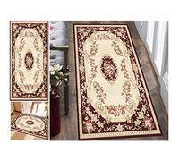 Runner Rug Long Hallway Kitchen Rug Striped 60 x 80 cm Blue Kitchen Runner Non-Slip Carpet Mats Washable Short Pile Polyester Corridor Bedroom Adjustable Width 40-120 cm