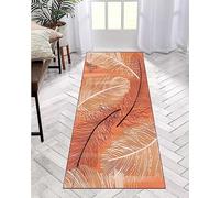 Runner Rug Long Hallway Non-Slip Washable 60 x 150 cm Kitchen Corridor Rug Runner for Hallway 3D Orange Bedroom Living Room Polyester Carpet Mat Durable Adjustable Kitchen Rug Sold by the Metre