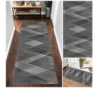 Runner Rug Non Slip Carpet Absorbent, Hallway Runner 50 x 250 cm Kitchen Rug Washable Door Mat Entrance Large Anti-Slip Floor Mat Stair Runner Rug Carpets Mat Long Hall Runner Area Rug Runner