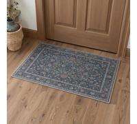 Runner Rug Washable Modern Floral Birds Non Slip TPE Backing Dusty Sage | Washable Thin Indoor Easy Care Polyester for Kitchen Hallway Bedroom Entryway Living Room Non-Shedding Vacuum Friendly 2X5