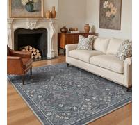 Runner Rug Washable Modern Floral Birds Non Slip TPE Backing Dusty Sage | Washable Thin Indoor Easy Care Polyester for Kitchen Hallway Bedroom Entryway Living Room Non-Shedding Vacuum Friendly 2X5