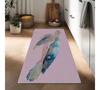 Runner Rugs for Hallway 60 x 120 cm Low Pile Hallway Runner Rug, Non Slip Long Ocean Animals Turtle Machine Washable Carpet Retro Style for Entryway Kitchen Bedroom Laundry Room
