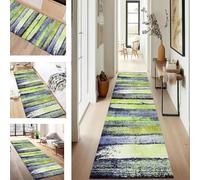 Runner Rugs for Hallway Non Slip Extra Long Hall Runners 50X300CM Washable Area Rug Runner Floor Door Mat Green Blue Purple Geometric Kitchen Carpet Runners for Hallways Entryway Living Room Bedroom