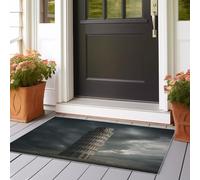 Runner Rugs for Hallway Realistic Depiction Of The Leaning Tower Of Pisa Washable Kitchen Entryway Low Pile Soft Area Rugs for 60x210 cm Living Room Office Narrow Runner Rugs for Grey