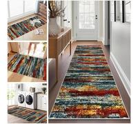 Runner Rugs for Hallway Washable Kitchen Runner Rug Non-Slip 40 x 80 cm Rubber Backing Carpet Floor Mat Low-Plie Entryway Rugs Indoor Door Mat Area Rug Carpet Runners for Kitchen Hallway Living Room