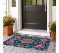 Runner Rugs for Hallway William Morris Flowers Washable Kitchen Entryway Low Pile Soft Area Rugs for 60x210 cm Living Room Office Narrow Runner Rugs for Pink