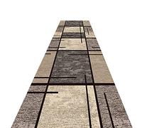 Runner Rugs for Hallways Modern Large Brown Quality Non-Slip Carpet Runner Door Mat for Entrance Stairs Kitchen And Hall Home Decoration CarpetWashableVarious Sizes80x200cm