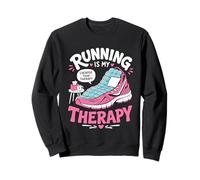 Runner RUNNING IS MY THERAPY Jogging Funny Running Sweatshirt