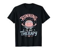 Runner Running is My Therapy Jogging Funny Running T-Shirt