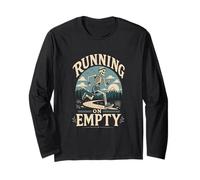 Runner Running ON Empty Jogging Funny Running Long Sleeve T-Shirt