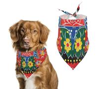 Runner Swedish Dala Horse Folk Dog Bandana Triangle Dog Scarf Washable Polyester Dog Bibs Cute Pet Bandana for Medium Large Dogs Puppy and Cats