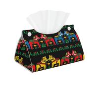 Runner Swedish Dala Horse Folk Elegant Leather Throw Cover for Tissue Boxes