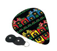 Runner Swedish Dala Horse Folk Guitar Picks, 6 Pack Includes Thin(.46mm), Medium(.71mm) & Heavy Gauges(.96mm) Suitable For Guitar, Ukulele, Etc.