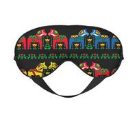Runner Swedish Dala Horse Folk Printing Double-Sided Eye Mask,Blackout for Sleeping, Comfort Sleep Eye Mask for All-Occasion