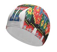 Runner Swedish Dala Horse Folk Swim Cap Soft Comfortable Stretch Swim Caps Stylish Low Cut Design Large Swimming Cap Keep Hair Dry Recreational Swimming Hat for Swimmers Gifts