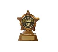 Runner Up Trophy Award Premier Star Antique Gold 120mm Heavy Resin 2nd Place Free Engraving -troshow1-ag