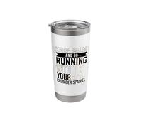 Runner with Clumber Spaniel Stainless Steel Insulated Tumbler