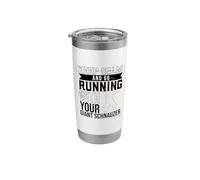 Runner with Giant Schnauzer Stainless Steel Insulated Tumbler