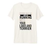 Runner with Lakeland Terrier Premium T-Shirt