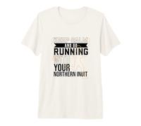 Runner with Northern Inuit Dog Premium T-Shirt