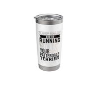 Runner with Patterdale Terrier Stainless Steel Insulated Tumbler