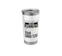 Runner with Shih Tzu Stainless Steel Insulated Tumbler