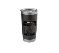 Runner with Welsh Springer Spaniel Stainless Steel Insulated Tumbler