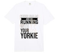 Runner with Yorkshire Terrier Comfort Colors Adult Heavyweight T-Shirt