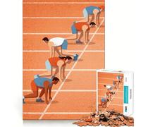 Runners at The Starting Line Jigsaw Puzzle for Teenagers 1000 Pieces Boost Memory Relaxing Fun Premium Cut Stylish Gift (38x52cm)