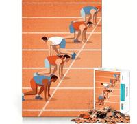 Runners at The Starting Line Jigsaw Puzzle for Teenagers 1000 Pieces Mind Skill Toy Gentle Leisure Design Assembly Premium Gift (50x75cm)