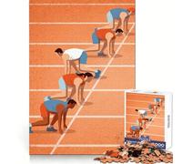 Runners at The Starting Line Jigsaw Puzzle for Teenagers 1000 Pieces Mind Skill Toy Gentle Leisure Design Assembly Premium Gift (50x75cm)