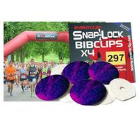Runners Bib Clips X 4 Design 7 Proven Snap-Lock for Securing Running and Cycling Numbers Made in the UK with Recycled Plastic EventClips Since 2009 Far better than Magnets. Fed up with Safety Pins?