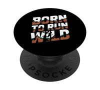 Runners Born to Run Wild Funny Running Motivation PopSockets Adhesive PopGrip
