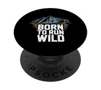 Runners Born to Run Wild Funny Running Motivation PopSockets Adhesive PopGrip