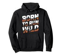 Runners Born to Run Wild Funny Running Motivation Pullover Hoodie