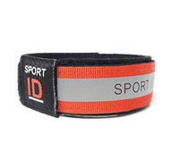 Runners ID Bracelet, Sport ID Wristband, Hi Viz Reflective Safety, Essential Survival Kit for Runner or Cyclist Store Emergency Contact Info, Adjustable, Updateable, Waterproof (Red, No NFC)