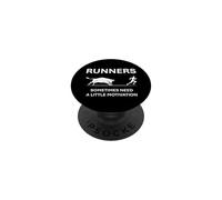 Runners Motivation Bull Chasing a Runner Funny Running Gift PopSockets Adhesive PopGrip