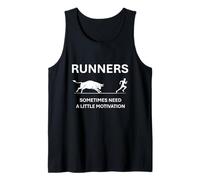 Runners Motivation Bull Chasing a Runner Funny Running Gift Tank Top